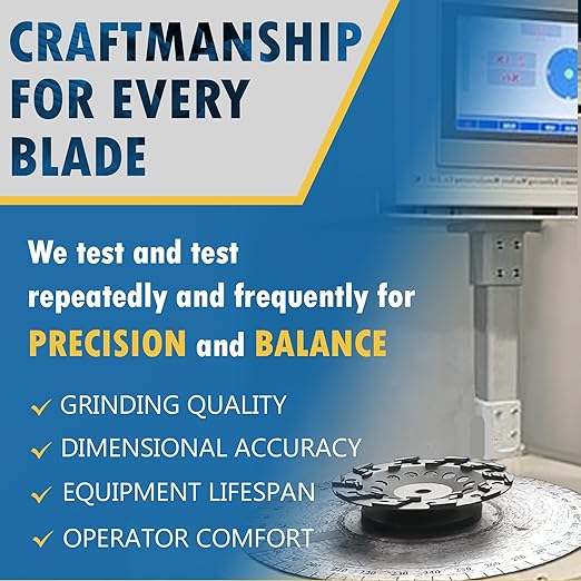 7" PCD Grinding Wheel for Epoxy, Glue, Mastic and Paint, 9 PCD Segments, 5/8"-11 Threaded Arbor