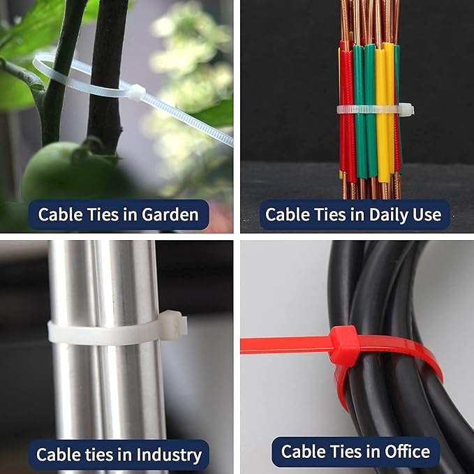 XINGO 8 Inch Cable Zip Ties (500 Pack), 40 Lbs Tensile Strength-Heavy Duty, Self-Locking Nylon Plastic Nylon Wire Ties for indoor and outdoor use(Apple Green)