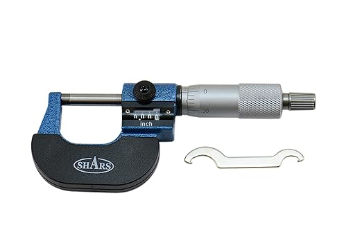 Shars 0-1" Digit Outside Micrometer .0001" Graduation, Carbide 303-2401 S)