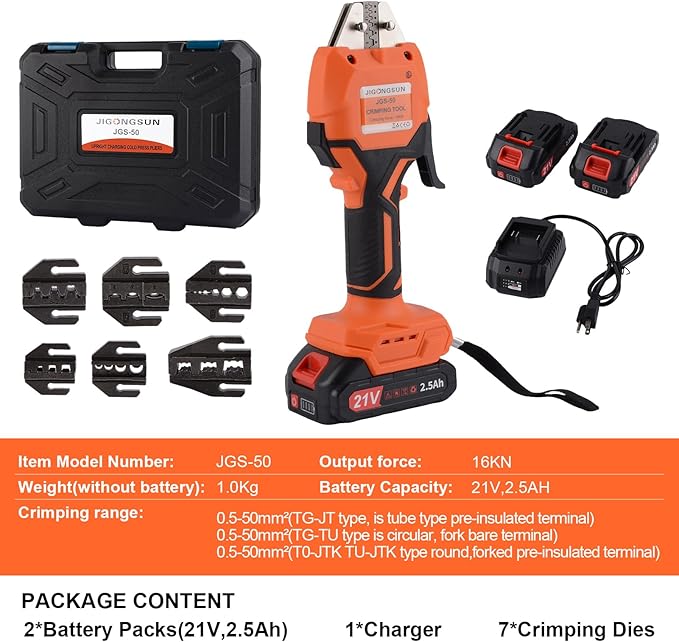 Electric Crimping Tool and Electric Wire Crimper for Heat Shrink, Terminal, and Micro Crimping Tool Kit with Pre-insulated, Tubular, Non Insulated Connectors