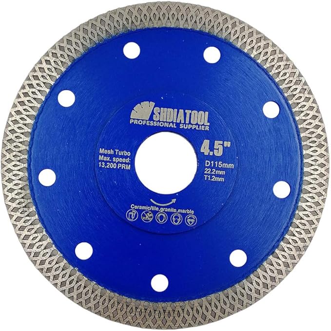 SHDIATOOL 4-1/2-Inch Diamond Saw Blade Cutting Disc for Porcelain Tile Ceramic Granite Marble Brick