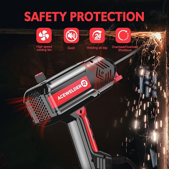 Handheld Welder 110V, Welding Machine 120A Portable Stick Welder, Hand Held Welder Machine IGBT Inverter Digital Display with Welding Tool Set and Toolbox