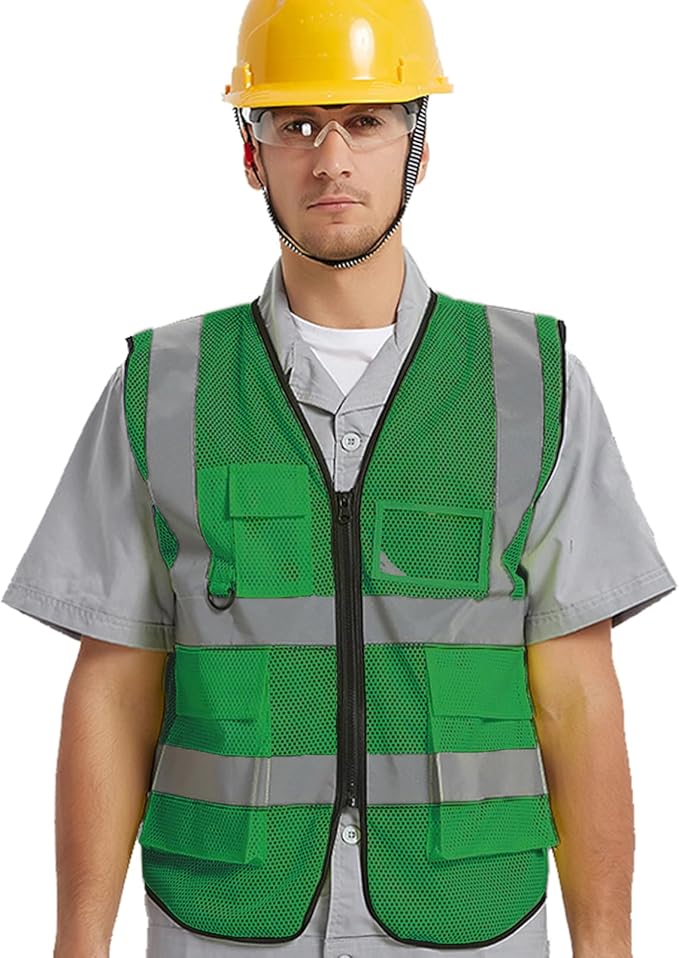 BeautyWill Custom Safety Vest Logo Class 2 High Visibility Reflevtive Vest Outdoor Protective Workwear