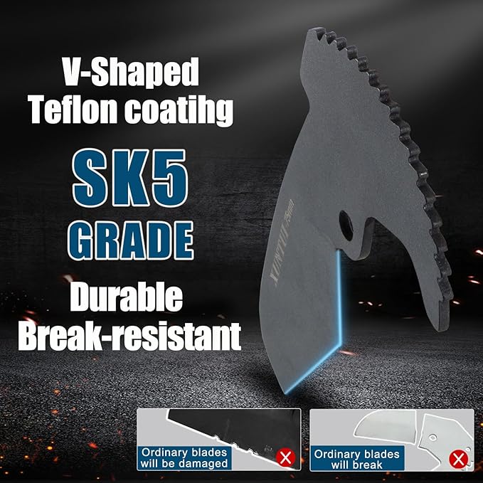 Ratcheting PVC Pipe Cutter - Cuts Up to 3" OD (2" Sch 40/80 Pipe) | SKD5 Steel Blade for Smooth Burr-Free Cut | Professional Plumbing Tools for DIY, Gardening(Silver Gray,75MM)