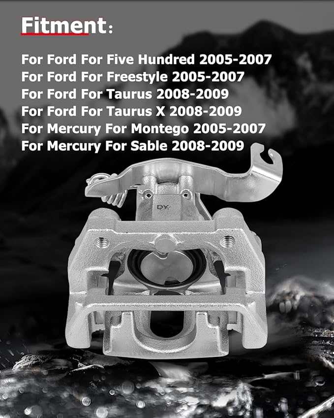 cciyu Rear Right Brake Caliper Assembly w/Bracket 18B4947 For Ford For Five Hundred/For Freestyle/For Taurus/For Taurus X,For Mercury For Montego/For Sable