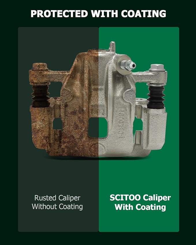 SCITOO 19B3100 19B3101 Disc Brake Calipers Assembly with Bracket Fit For Hyundai Tucson 2005-2009,For Kia For Sportage 2005-2010