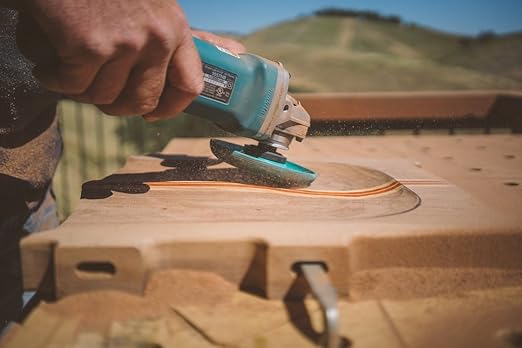 Kutzall Extreme Shaping Dish - Coarse, 4-1⁄2" (114.3mm) Dia. X 7⁄8" (22.2mm) Bore - Woodworking Angle Grinder Attachment for DeWalt, Bosch, Milwaukee. Abrasive Tungsten Carbide, DW412X90