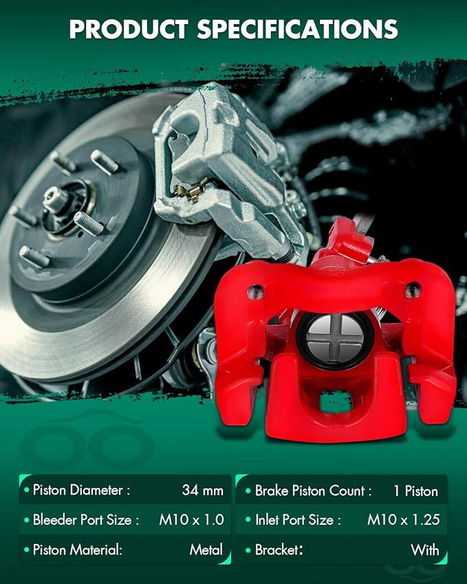 SCITOO 19-B2068 19-B2069 Disc Brake Calipers Assembly with Bracket Fit For Honda For Accord 1998 1999 2000 2001 2002 2006 2007