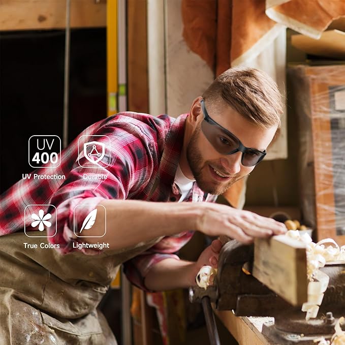 Safety Glasses for Men Women ANSI Z87.1 Safety Glasses Bulk Protective Eyewear Scratch-Resistant
