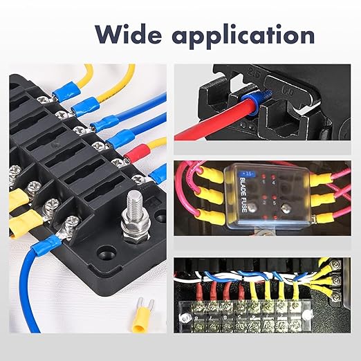 Chanzon Insulated Crimp Connector Wire Terminal Kit Contains (Butt Splice, Male & Female Spade, Fork, Ring Terminals) Solderless Assorted Electrical Crimping Tools(720pcs