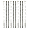10-Pack SDS Plus 3/8 inch x 8 inch Rotary Hammer Drill Bits, Carbide Tipped for Brick, Stone and Concrete (3/8'' x 8'')