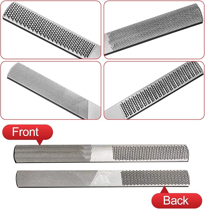 Adjustable Spokeshave Set 2pcs SpokeShave 4pcs Metal Blade and 4-Way Wood Rasp File, Manual Planer with Flat Base, Perfect for Planing, Trimming, Woodworking, Deburring Tools