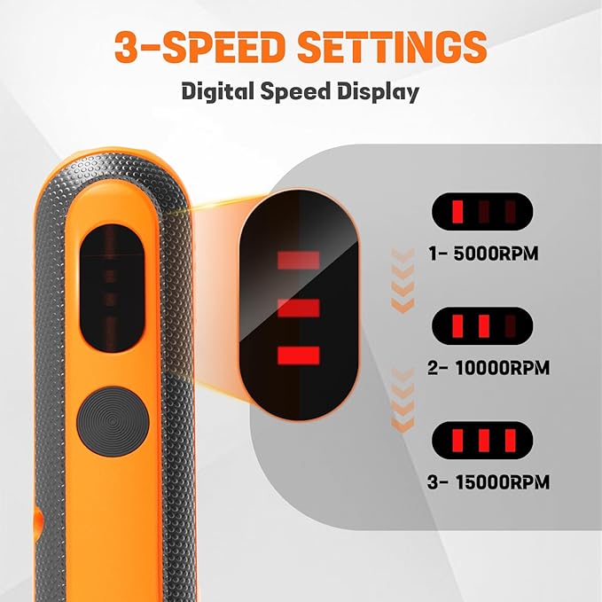 HARDELL Mini Cordless Rotary Tool 4V, 15000RPM 3-Speeds Rotary Tool, Type-C Charging, Multifunctional Accessories for Craving, Sanding, Grinding, Polishing, Small DIY Crafts, Resin Molding