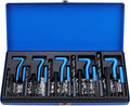 SAE Thread Repair Helicoil Kit - 131PC with HSS Drill Bits, Inserts, Taps, and Breakoff Tools for Rethreading on Metal, Engine, Pipe Repair - Sizes 1/4" 5/16" 3/8" 7/16" 1/2"