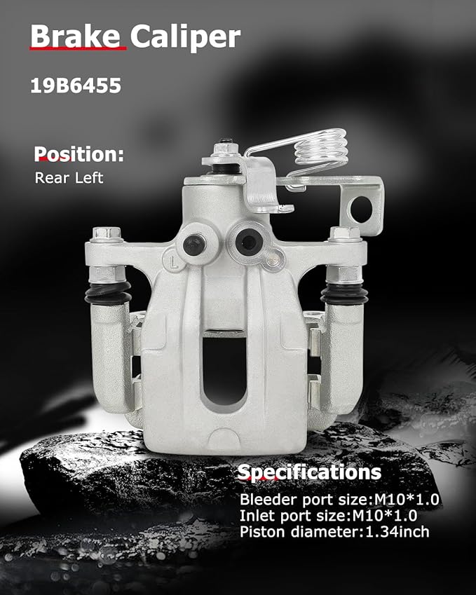 cciyu 19B6455 Rear Left Brake Caliper With Bracket For Hyundai For Elantra 2011-2016,For Hyundai For Elantra Coupe 2013-2014
