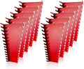 ALOANES 130-Slot Metal Wrench Organizer, Heavy Duty Wrench Organizer Tray for Tool Box, Fit SAE & Metric Wrench Storage, 10 Pack Wrench Holders(Red)