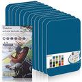 7.9x3.9 inch 12 PCS Nylon Repair Patch Nylon Repair Tape Self Adhesive Fabric Tapes Outdoor Camping Gear Fabric kit for Tent, Umbrella, Down Jackets, Sleeping Bag, Knapsack（Navy Blue）