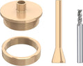 1/4"(6.35mm) Solid Brass Routing Guide Bushing for Router Templates, Alignment Pin, HSS End Mill Bit 15/64"(6mm) Shank, Perfect for 1/4" Mill Routing Bushing Template Use