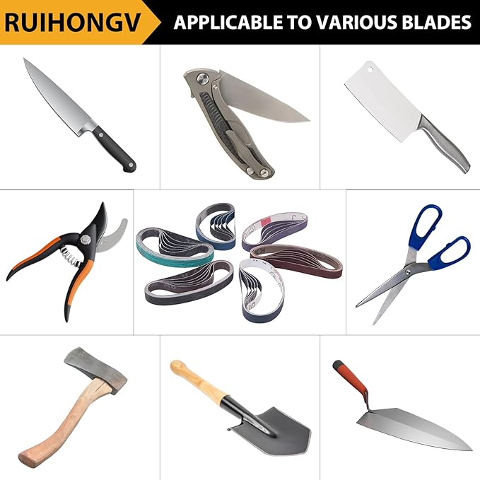 36Pcs 1/2 x 12 Inch Sanding Belts for Official Work Sharp Knife & Tool Sharpener (WSKTS & WSKTS-KT/MK1 & MK2), 6 Each of 80/120/240/400/1000/2500 Grits 1/2" x 12" Replacement Sharpening Belts