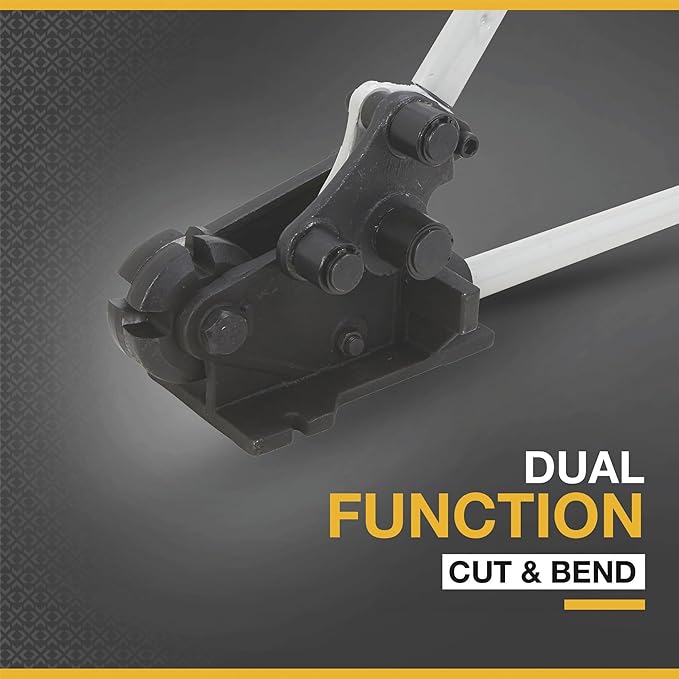 Klutch Rebar Cutting Tool, Rebar Bender Heavy-Duty Steel Cutter With Dual Functions, Rod Bender Metal Bending Tool