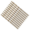 Drill Bit, 1/8" Cutting Diameter (3.175mm), 4241 HSS Gold 118° Cutting Angle Versatile Jobber Bits - (Applications: for Drilling Plastic Wood Soft Thin Metal), 10-Pieces