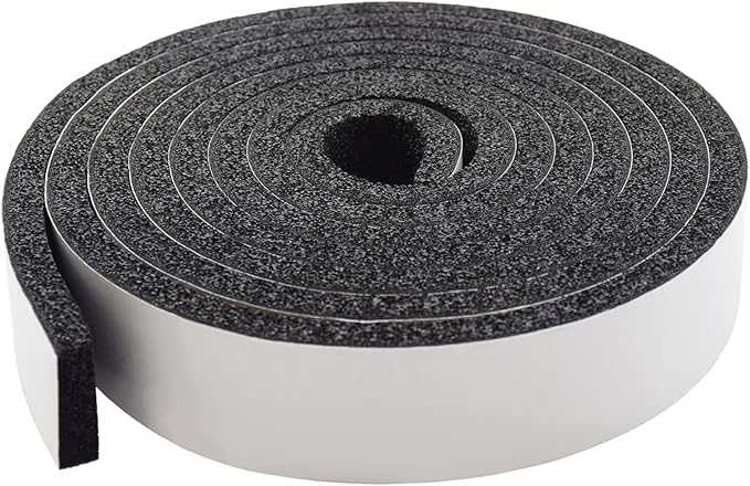 1/2 Inch Thick Pipe Insulation Foam Tape Self Adhesive Outdoor Weather Resistant Water Pipe Wrap, Sponge Strip for Water Pipes, Pipe Wrap Insulation (2 Inch Wide x 13 Feet Long)