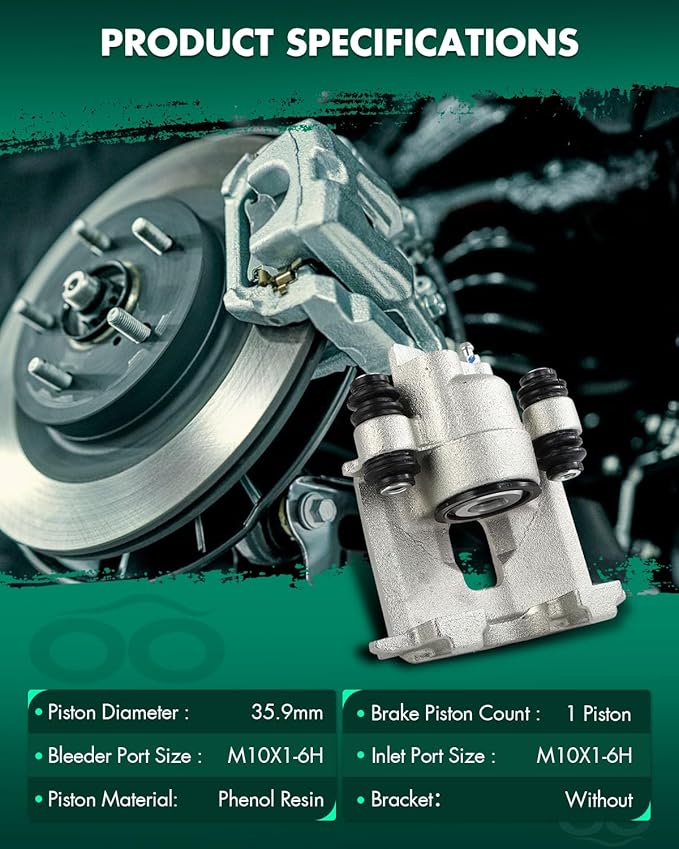 SCITOO Rear Left Brake Caliper Without Bracket 184785 Compatible For Chrysler For PT Cruiser 2001-2010