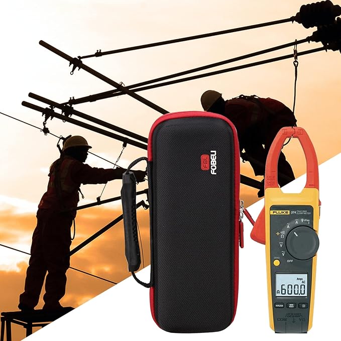 FBLFOBELI EVA Hard Carrying Case for Fluke 376/374/375FC 1000A TRMS/Milwaukee 2235-20 400/AstroAI 1000A TRMS 6000 Counts Clamp Meter (Case Only)