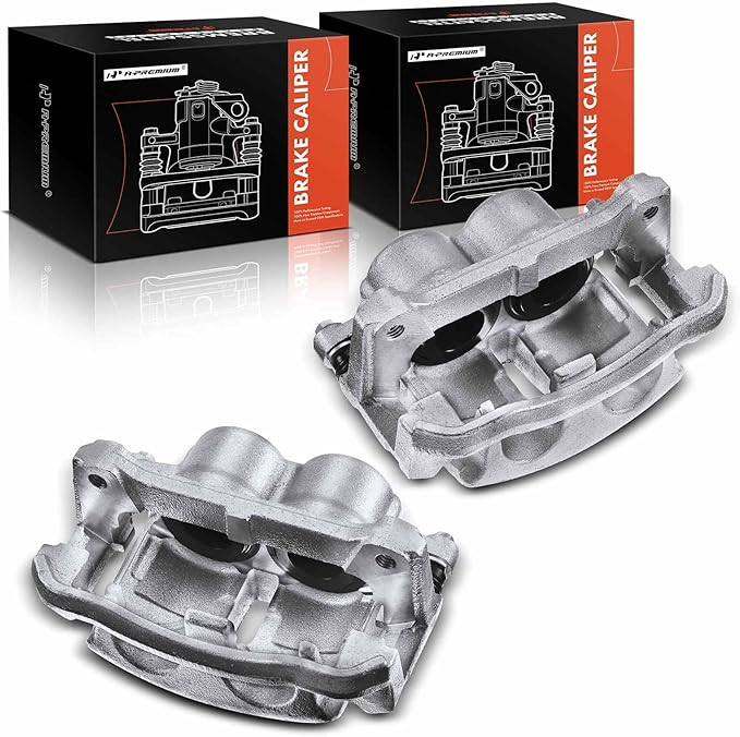 A-Premium Disc Brake Caliper Assembly with Bracket Compatible with Select Ford Models - For F-150 2009, Lobo 2009-2014, Pickup - Front Driver and Passenger, 2-PC Set