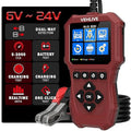 Car Battery Tester 6V 12V 24V, 5-3000CCA Automotive 12V and 24V Dual Circuit Testing, Load/Alternator Tester, Digital Auto Battery Analyzer Charging Cranking System Tester for All Cars Motorcycle Boat