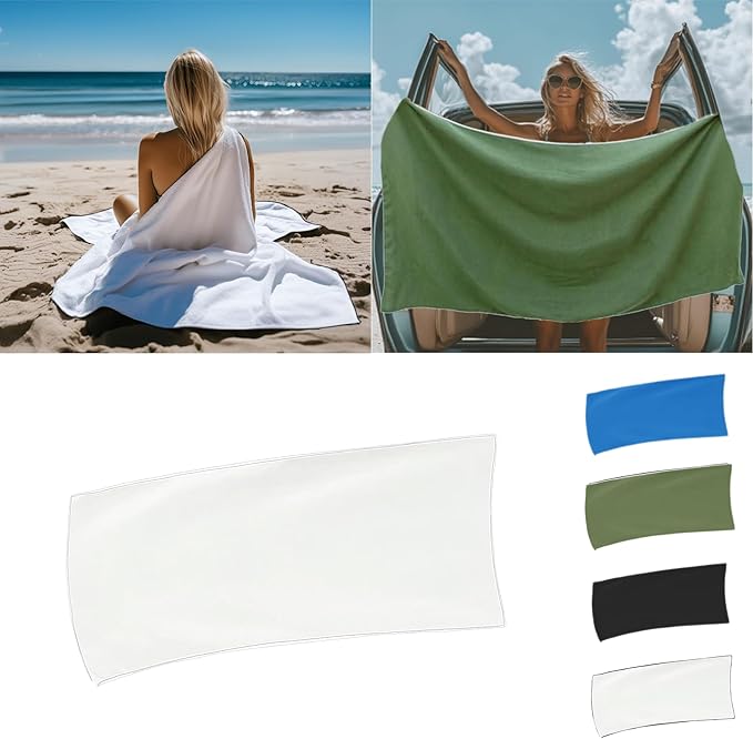 Magnetic Bath Towel, Outdoor Quick-Dry Sand-Resistant Beach Towel, 75"X35" Towel with Magnetic Closure, Super Absorbent Microfiber Towel for Travel,Swimming,Pool,Beach,Pool,Travel,Gym & Camping Green