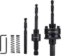 Quick Change Hole Saw Mandrel, 7/16-Inch and 3/8 Inch Hole Saw Arbor with 3Pcs Central Drill/2PCS Hex wrench/2Pcs Spring
