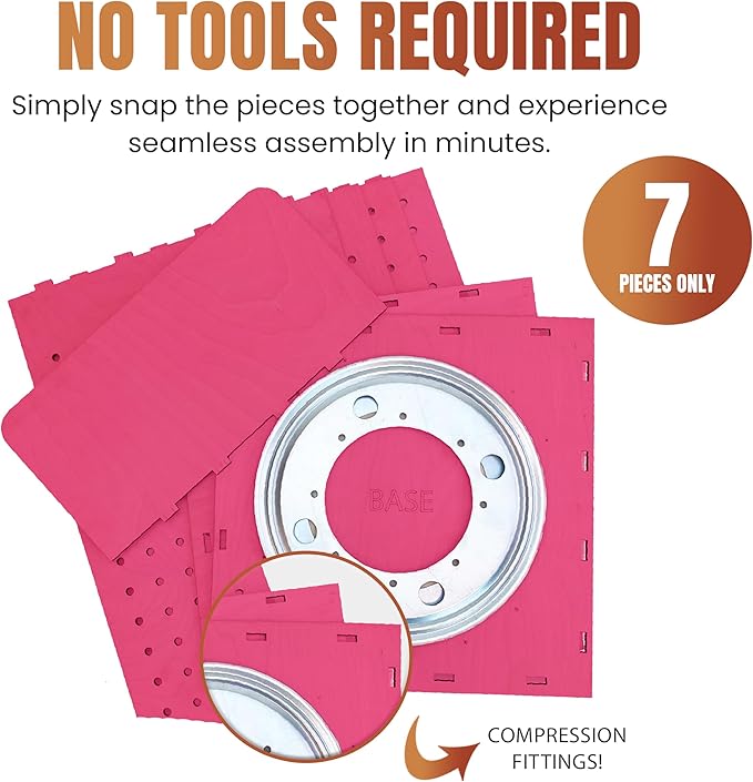 TORCHED DISPLAYS Rotating Pegboard Display… (Pink)
