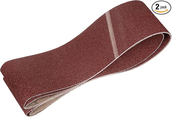 HARFINGTON 6 x 89 Inch Sanding Belts, 2 Pcs 36 Grits Aluminum Oxide Abrasive Belt Sander File Belt for Woodworking, Metal Polishing, Knife Sharpener