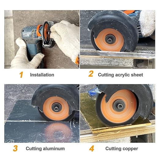 HSS Circular Saw Blade 3inch - BRSCHNITT 10pcs 72T 10mm Bore Cutting Discs for Wood, Copper, Aluminum, Plastic and Soft Metal