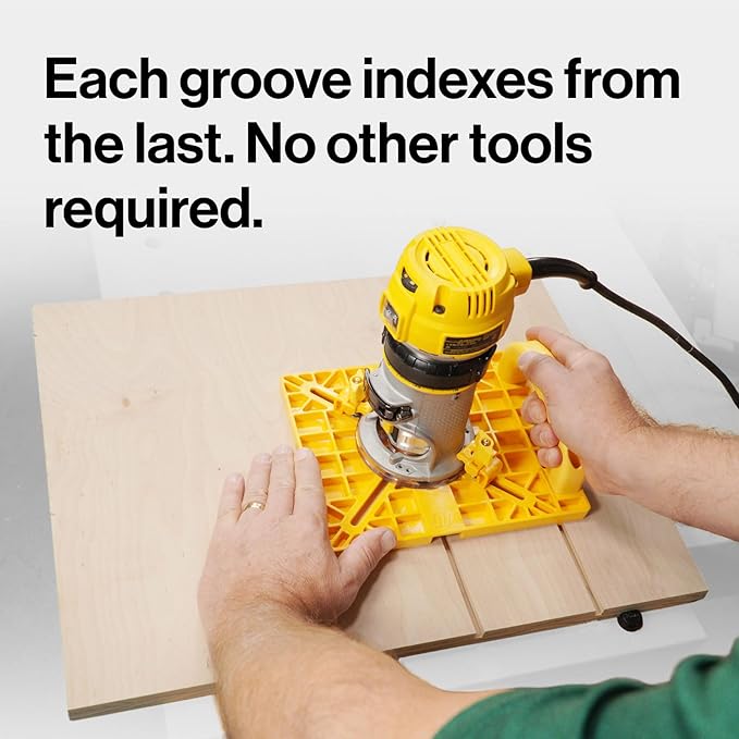 MICROJIG Matchfit Grid Router Guide – Precision Dovetail Clamp Track Jig for Woodworking, Easy Self-Indexing 4" Spacing, Build Custom Workbenches, Jigs & Sleds, MFRG-400-000