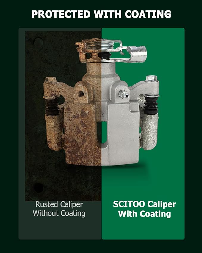 SCITOO Rear Right Brake Caliper With Bracket 18B4892 Compatible For Chevrolet 2004-2012 For Pontiac 2005-2010 For Saturn 2004-2009