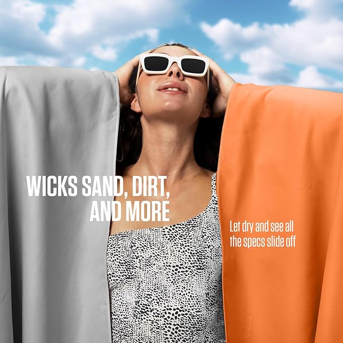 VENTURE 4TH Quick Dry Towel. Microfiber Travel Towel Ideal for Camping, Hiking, Backpacking, Gym. Lightweight & Fast Drying Travel Towels for Body. Compact & Easy to Pack - Orange Extra Large