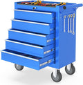 5 Drawers Rolling Tool Chest, Portable Storage Tool Box with Wheels, Tool Chest with Lock for Warehouse, Garage, Repair Shop and Tool Room