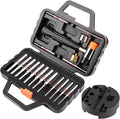 Pridefend Punch Set, Roll Pin Punch Set Made of Solid Metal Material,Elite Tool Including Steel Pin Punch Set, Roll Pin Starter Punch and Hammer,with Organizer Storage Box (with Bench Block)