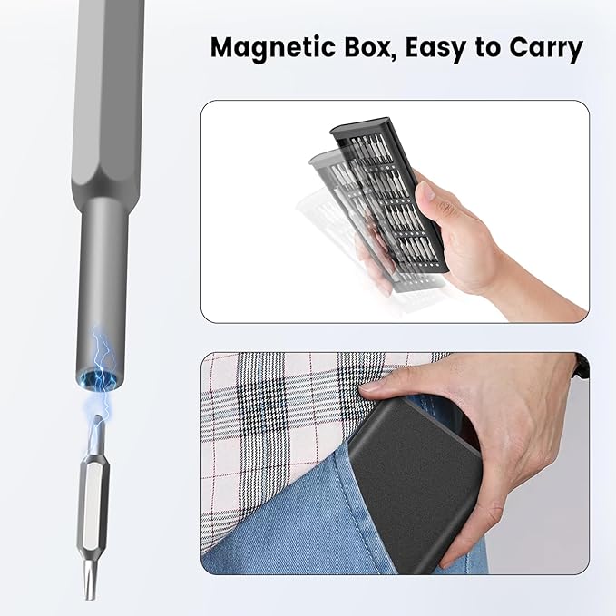 49-in-1 Precision Screwdriver Set, Tiny Torx Screwdriver Fits Glasses, Magnetic Repair Tool Kit For Laptop, Iphone, Macbook, Tablet, Computer, Ps5, Electronics, Watch, Xbox, Camera