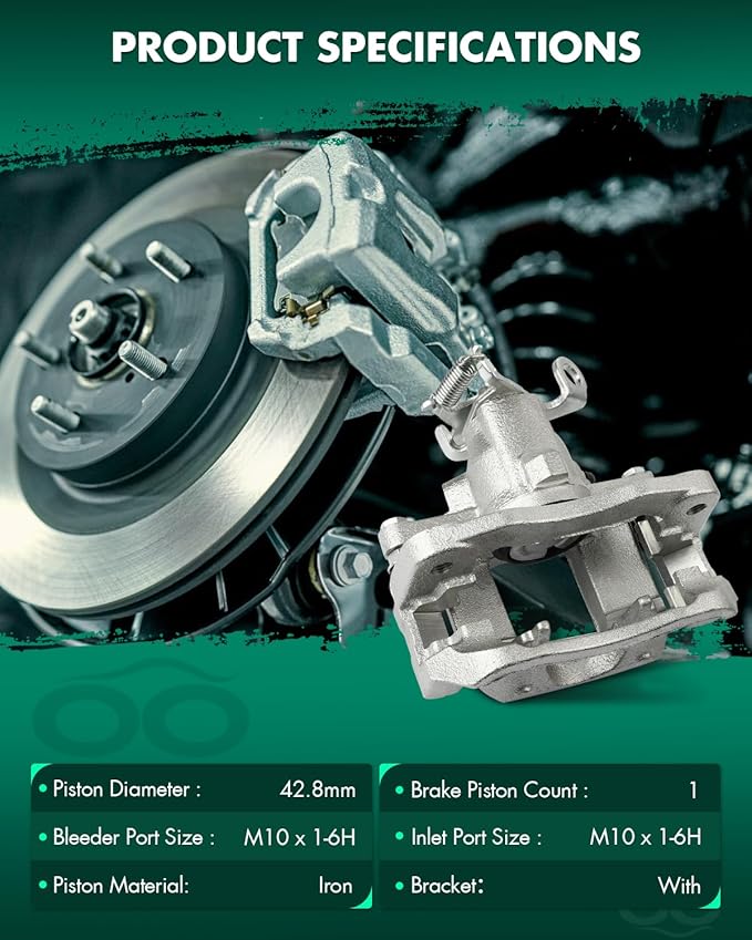 SCITOO 18B5177 Rear Left Disc Brake Caliper Assembly w/Bracket For Dodge For Journey 2009-2012