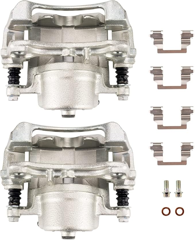 Torchbeam 2PCS Front Driver and Passenger Side Brake Caliper For Chevrolet Pontiac Saturn for 2004-2012 Malibu, 2005-2010 G6, Aura, Solstice, Sky, Disc Brake Caliper with Bracket # 18B4910A+18B4911A