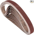24 Pcs Sanding Belts 3/4 x 12 Inch 120 Grit Aluminum Oxide Abrasive Sandpaper for Belt Sander Metal Grinding Wood Working Weld Rust Removal