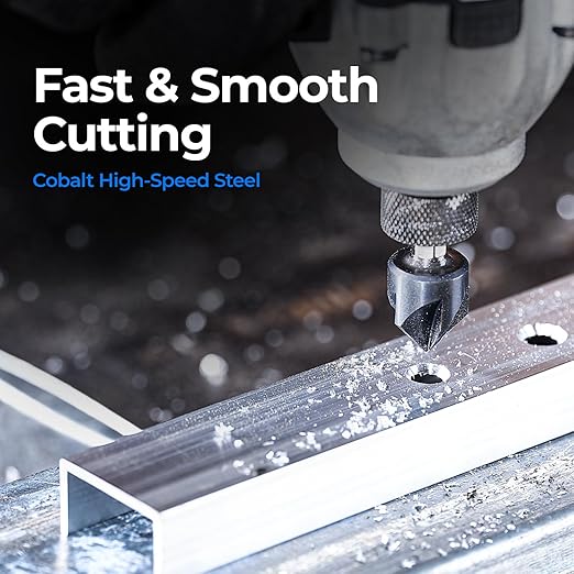 toolant 1/4" Noir-Ti Cobalt Countersink Drill Bit(Pro), Titanium Aluminum Nitride Coated with Quick Change Hex Shank