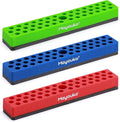 Mayouko 3PCS 1/4" Magnetic Hex Bit Holder Rack Organizer, 129 Holes, 1/4-Inch Drill Bit Holder, 3 Racks, Magnetic Bit Holder with Magnet Base for Screwdriver Bits