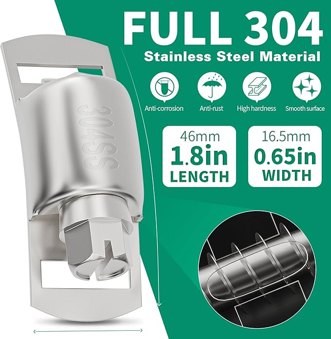 10Pack Hose Clamps Stainless Steel Stronger Fasteners,Metal Screw Worm Clamp Fasteners for DIY Adjustable Large Worm Gear Hose Clamp Kit,Used in Band Pipe Clamps Metal Strapping