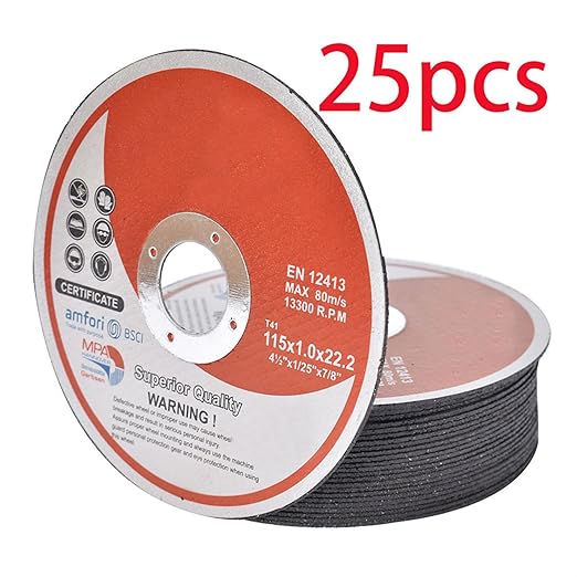 25 Pack 4.5" x.040 x7/8" Cut-Off Wheel - Metal & Stainless Steel Cutting Discs