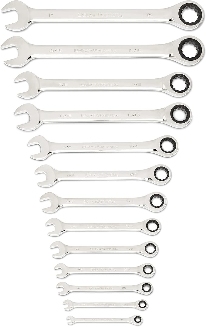 GEARWRENCH 25 Pc. Combination Ratcheting Wrench Set, SAE/MM - 86700