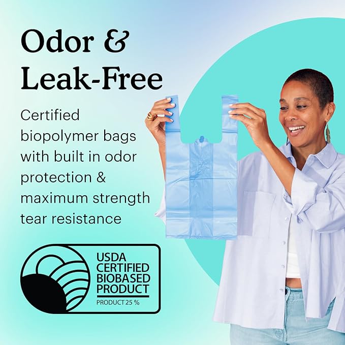 Because Incontinence Disposal Bags, Discreet, Tear Resistant Adult Disposal Bags for Men & Women, Extra-Large, Leak Protection, Odor Blocking, 150 Count (3 packs of 50)